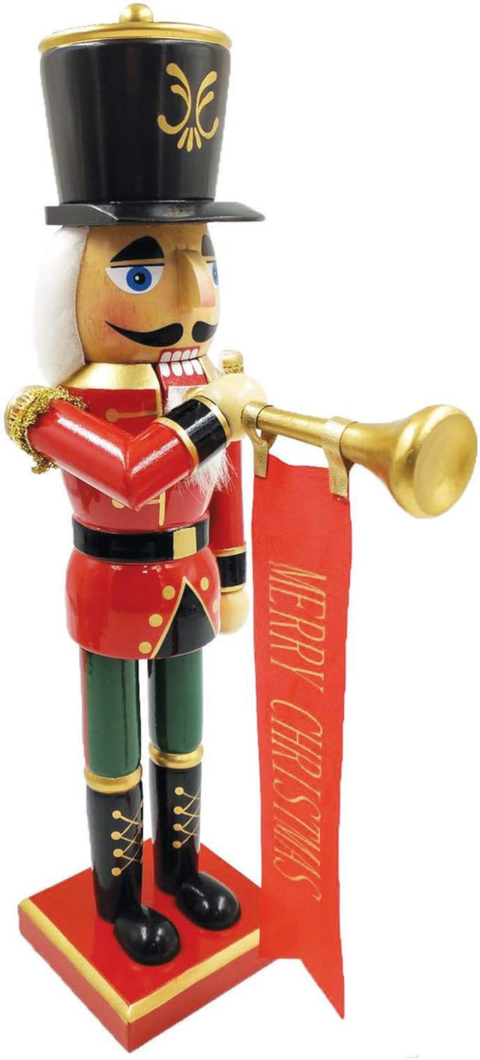 14" Bugling Merry Christmas Nutcracker