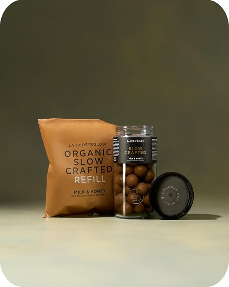 LAKRIDS BY BÜLOW - Milk & Honey Refill - 265g - Slow Crafted Organic Liquorice Wrapped in Chocolate in Refill Bag