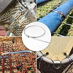 50pcs Câblodisques métalliques, 304 Attaches de câble en acier inoxydable, attaches à gaz d'échappement à fermeture à glissière multi-usages11.8 Pouces)