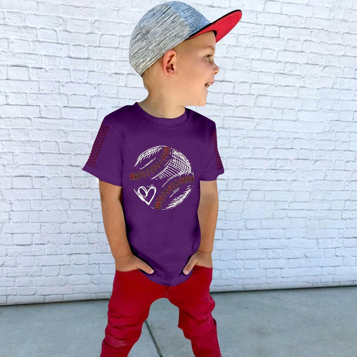 Kids Girls Baseball Graphic T Shirt Summer Crewneck Short Sleeve Tops Tee for Teen Cute Athletic Casual Shirts