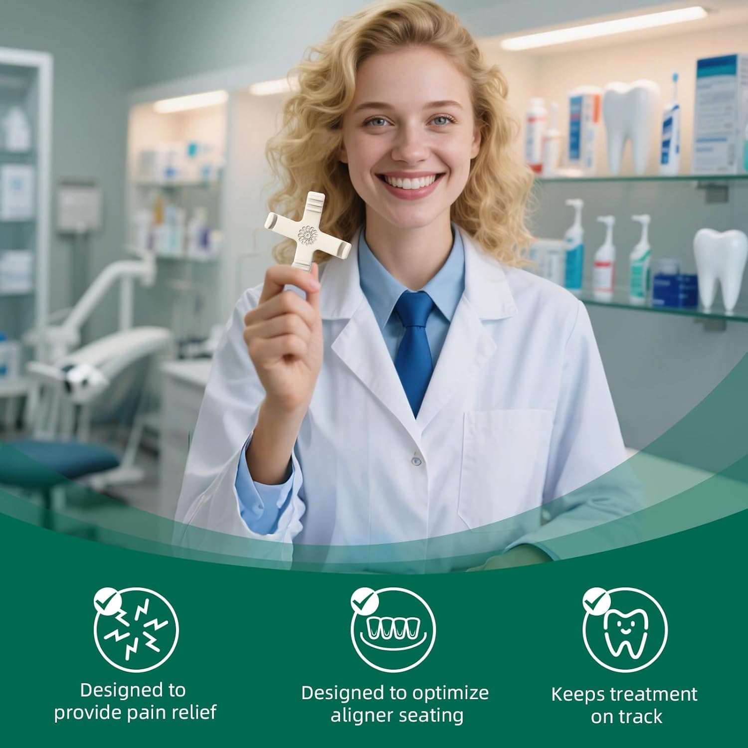 Aligner Chewies Compatible for Invisalign Aligners, Trays Seater Orthodontic Munchies for Braces, Aligner, Retainer (Pack of 2)(White) - Image 4