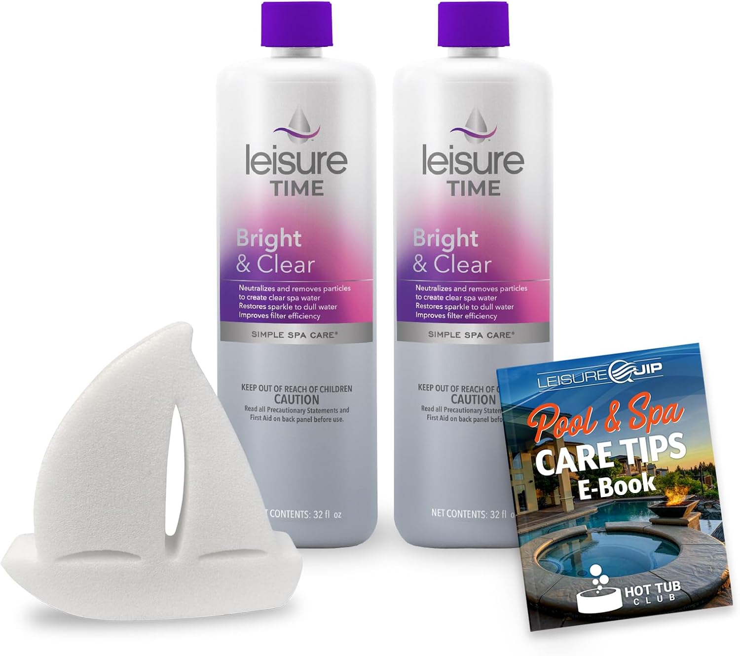 2 Pack Leisure Time Bright & Clear Spa Water Clarifier