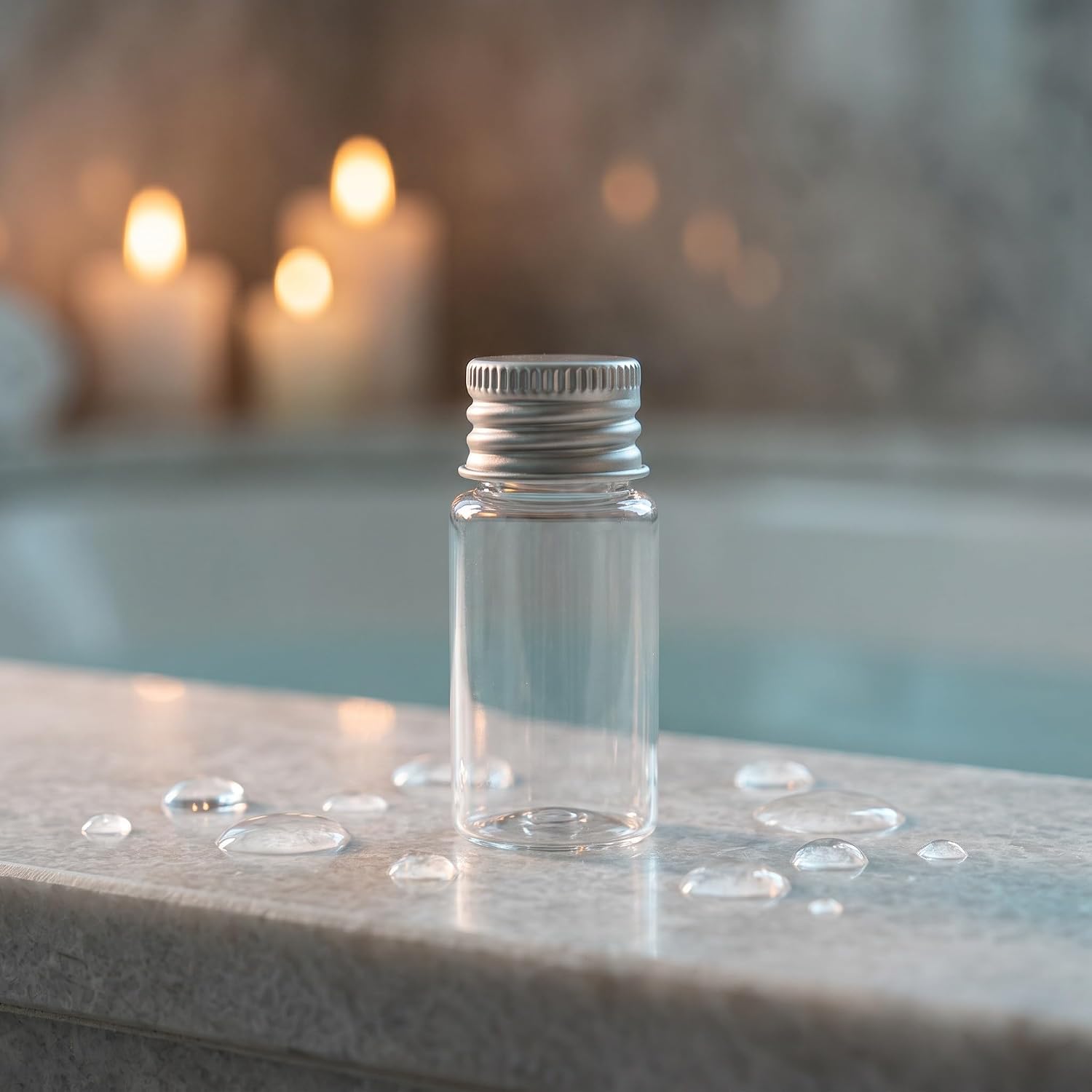 40pcs Ml Plastic Sample Bottle with Aluminum Screw Cap