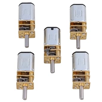 12mm Silver GA12-N20 15RPM Miniature Metal Electric 3V DC Gear Motor Gearwheel with 10mm Output Shaft Set of 5