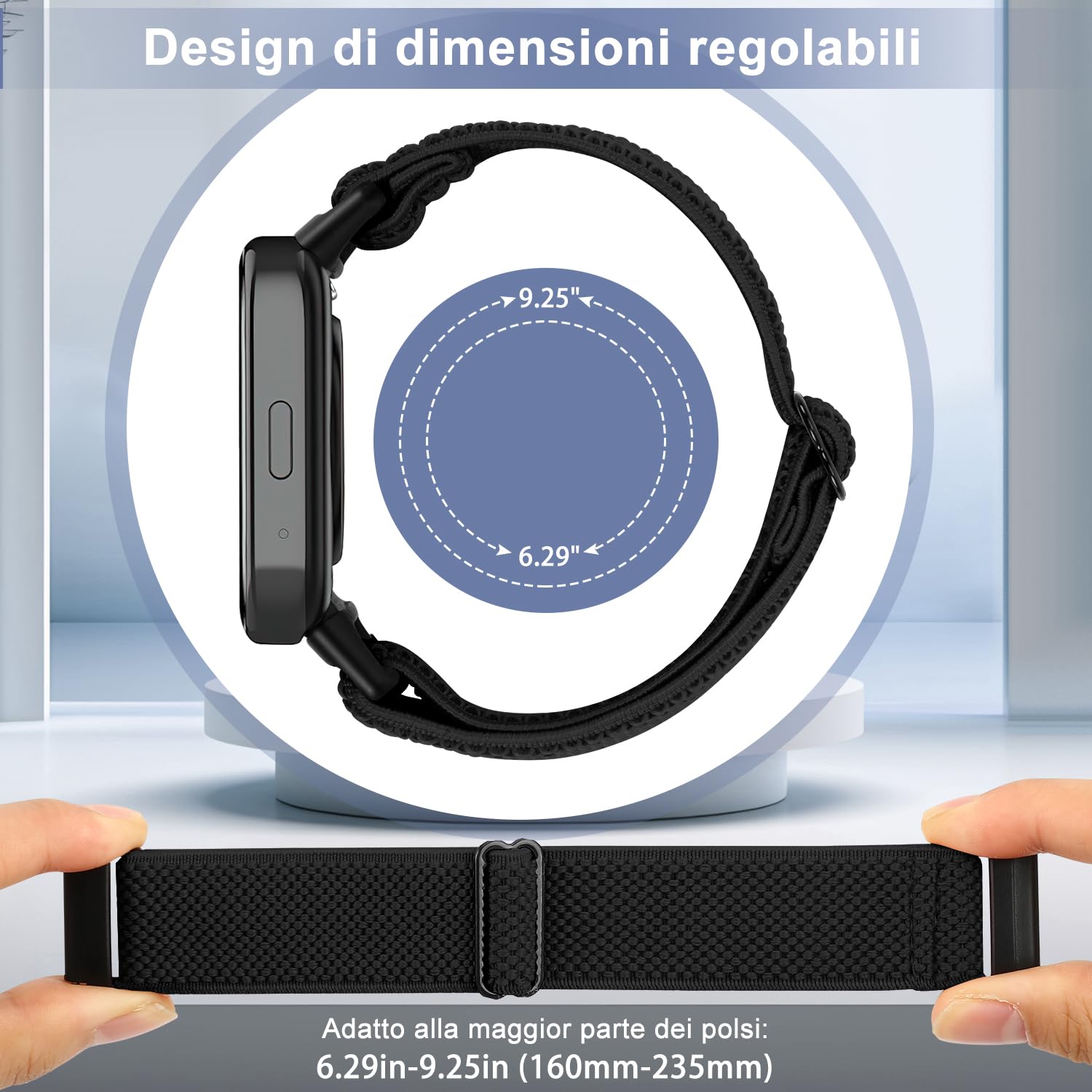 SHIJZWD Fascia elastica per orologio compatibile con Xiaomi Redmi Watch 3 Active, cinturino di ricambio in nylon per orologio sportivo compatibile con Xiaomi Redmi Watch 3 Active