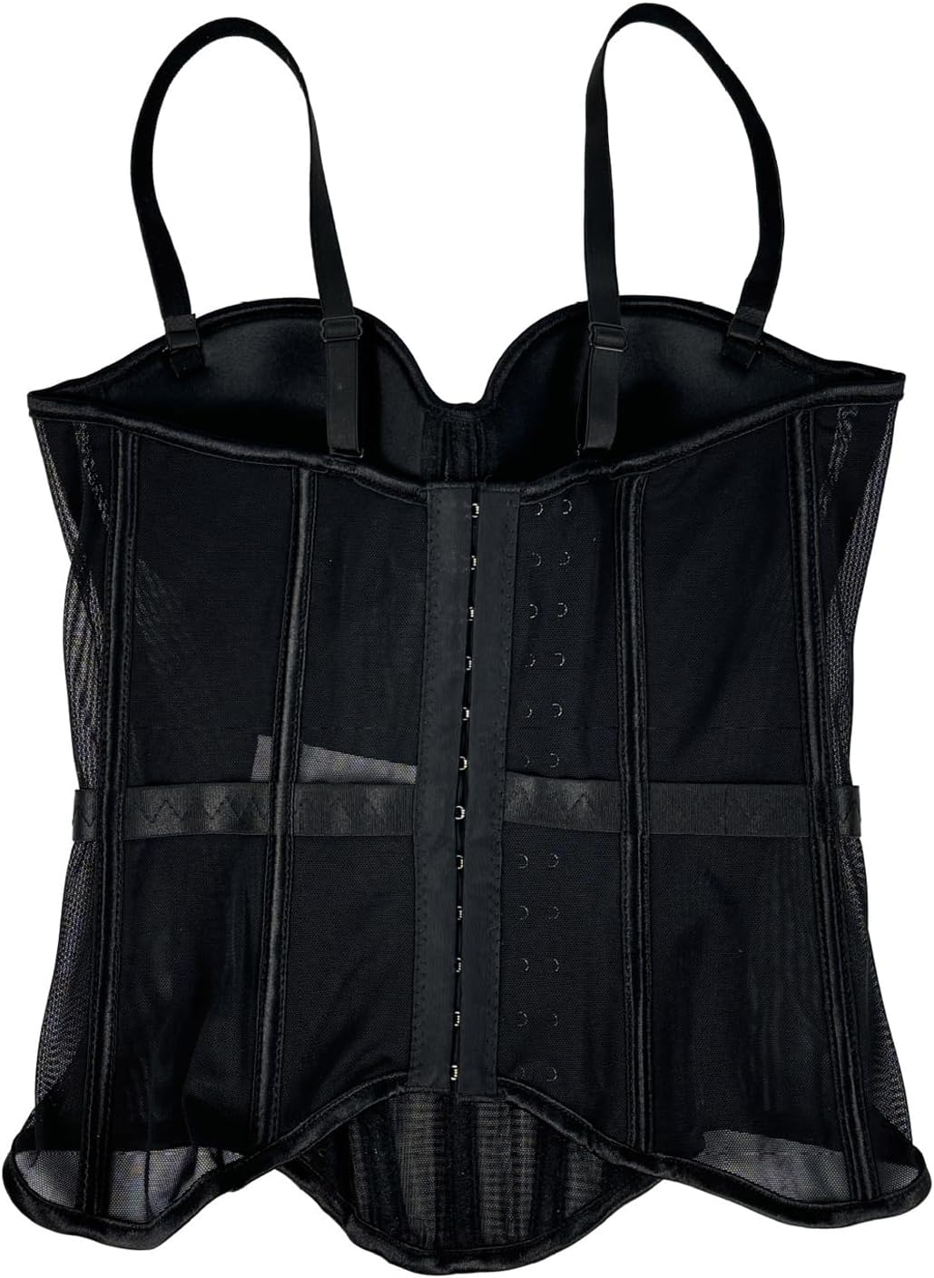 VEENDEO Women's Sequin Bustier Crop Top Mesh Corset Top Push up Rhinestone Diamond Bra Club Party Vest Detachable Straps