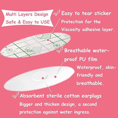 Miniatura 5 de Cubiertas para los oídos para la ducha, para bebés, adultos, a prueba de agua, tapones de natación, protección para los oídos de seguridad para la