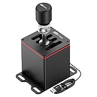 Vista 1 de USB Racing Shifter & Steering Wheel Simulator for ATS & ETS2 on PC Windows - Compatible with Logitech G29 G27 G25 G920, Thrustmaster T300RSGT