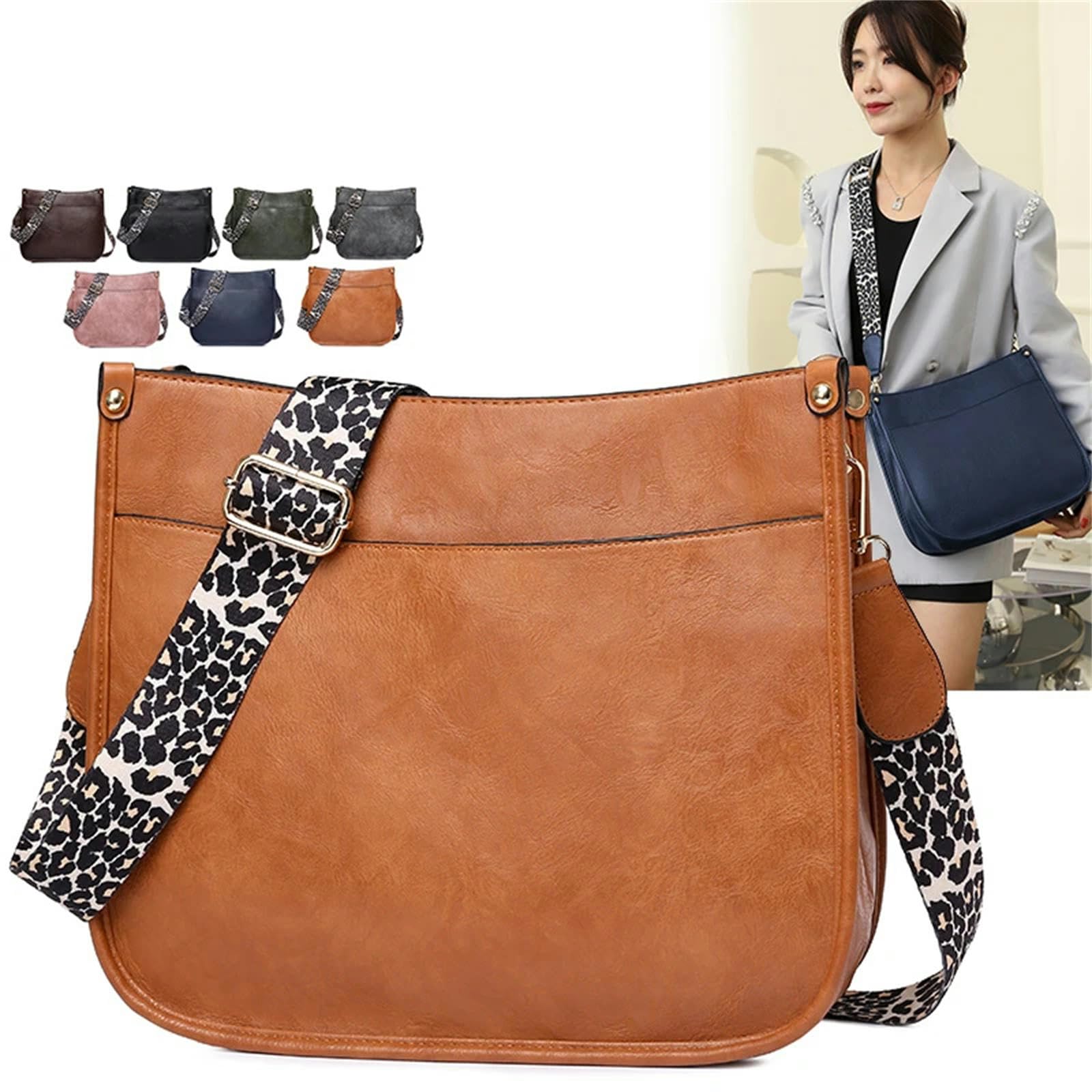 torby crossbody dla kobiet kobiety pasek torba kurierska moda krowa torba z nadrukiem urocza cukierkowy kolor mała torebka