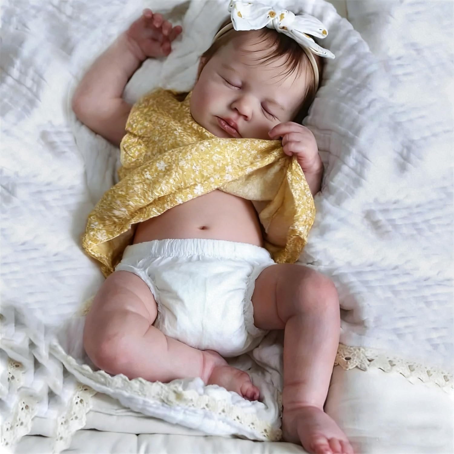 Zero Pam Reborn Baby Dolls Silicone Full Body-20 Inch Realistic Baby Doll, Posable 3D Skin Anatomically Correct Girl, Real Life Babys Doll, Silicone Reborn Dolls with Accessories