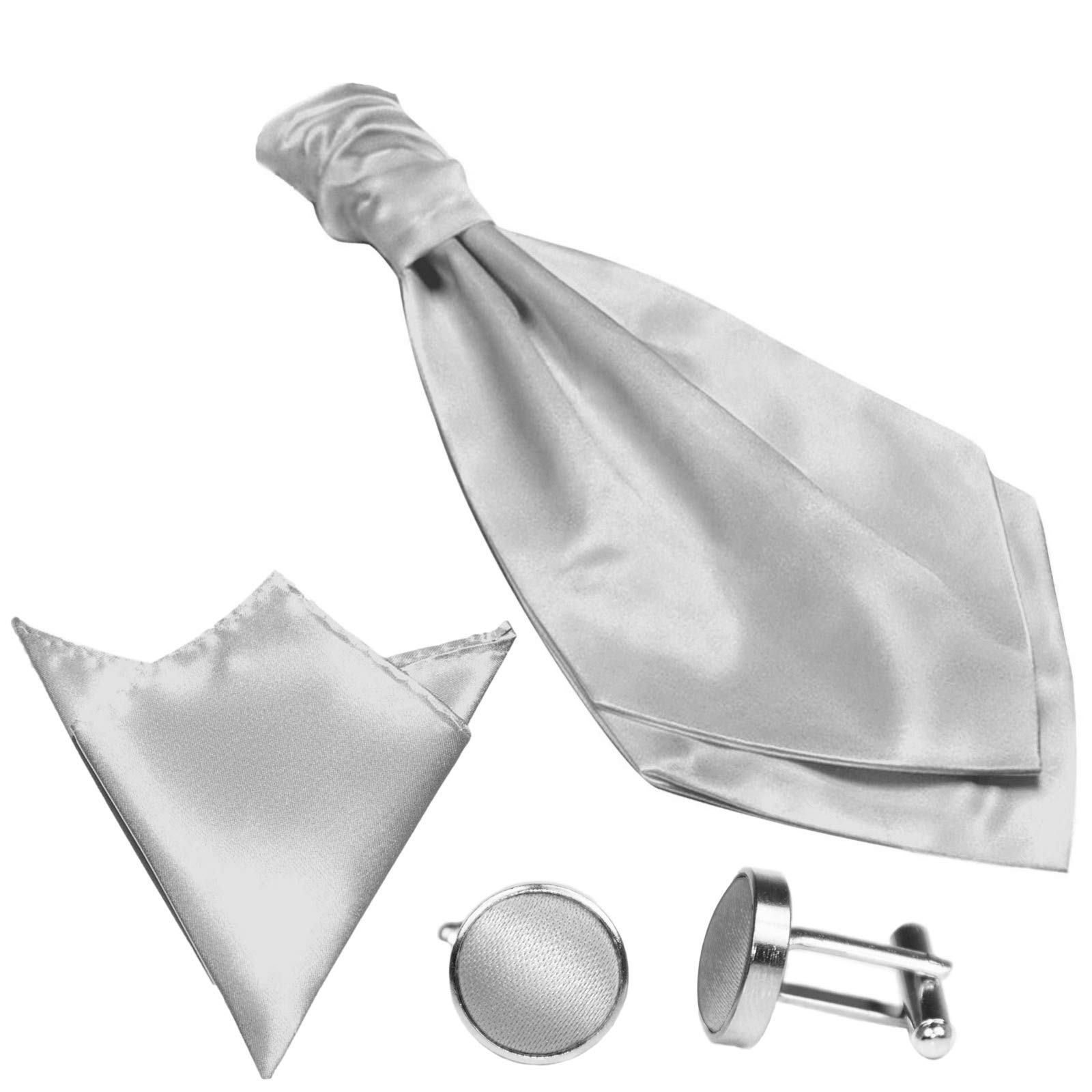 GASSANISet of 3 Plastron Tie Satin Tied 19 Colours