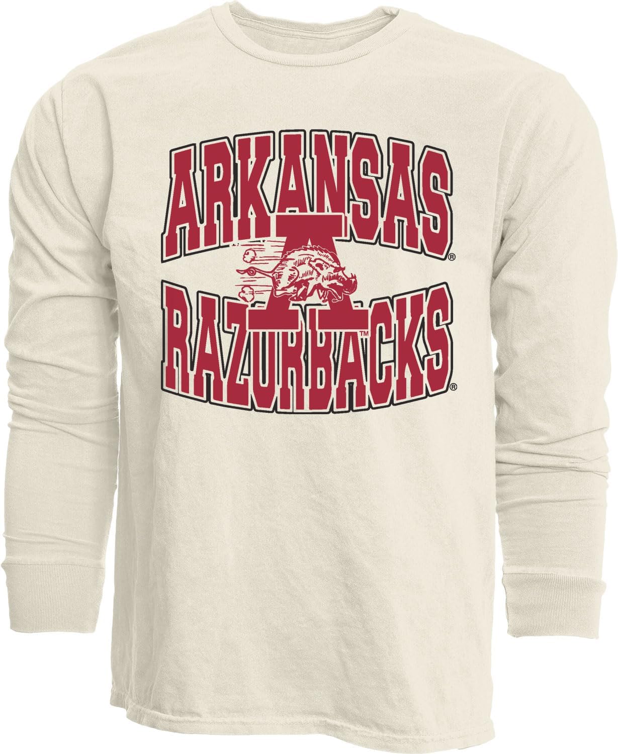NCAA Unisex-Adult NCAA Officially Licensed Long Sleeve T-Shirt Ringspun Vintage Vault Ivory