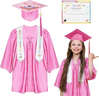 Kindergarten graduation cap and gown with 2026 Tassel, Certificate for Toddler Children 27"-33"
