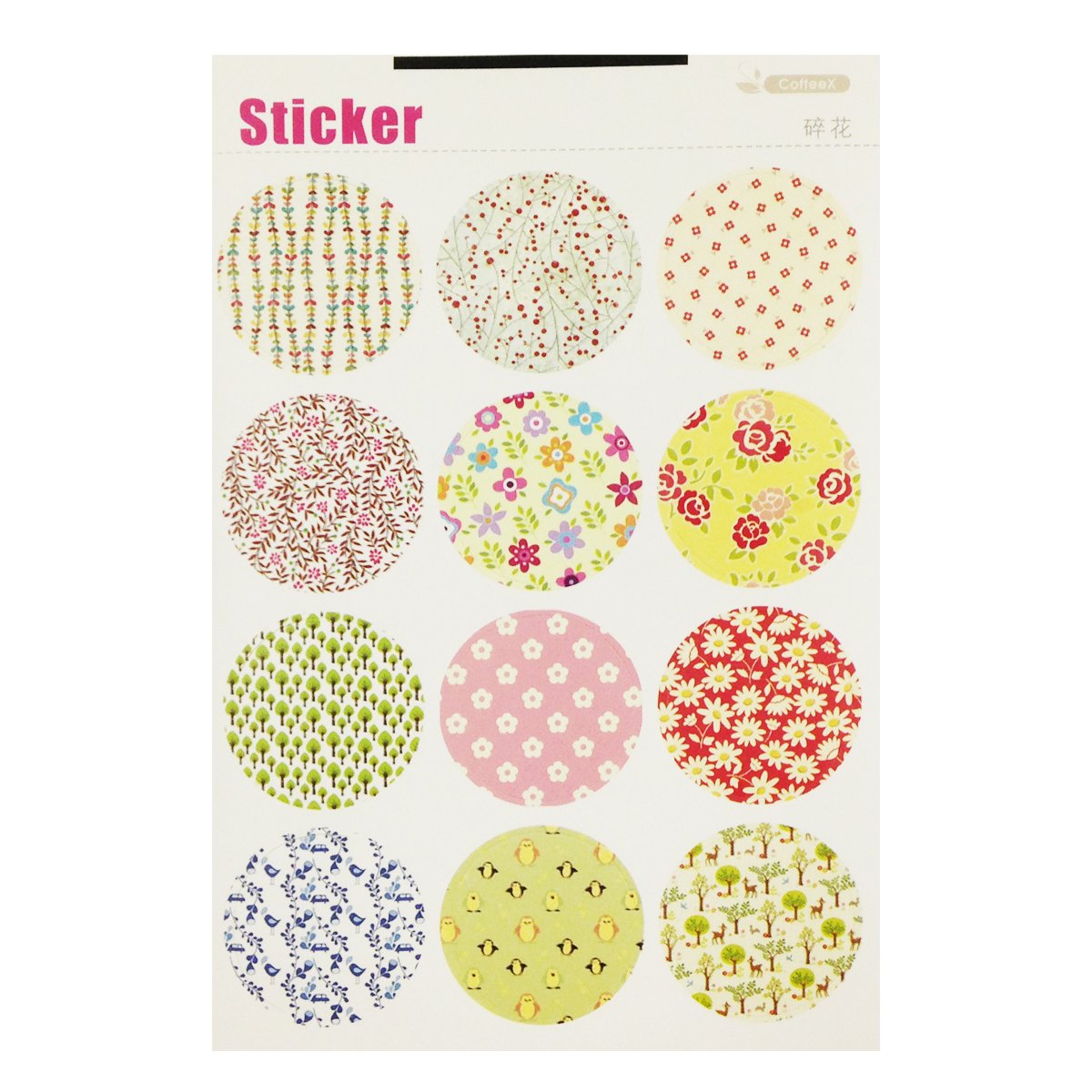 Wrapables décoratifs Motif Floral Lot d'autocollants