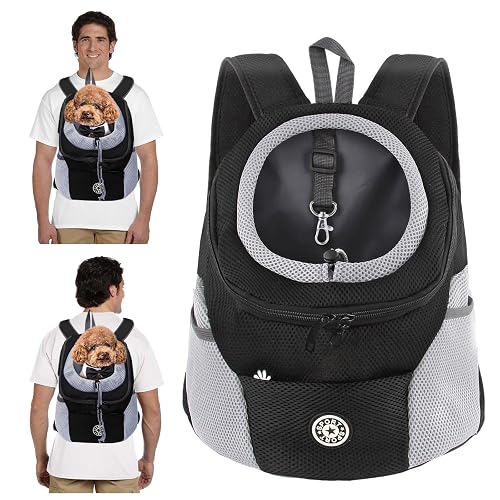 PETCUTE Mochila para Perros y Gatos,Transpirable,Mochila Transportadora para Perros con Correa…