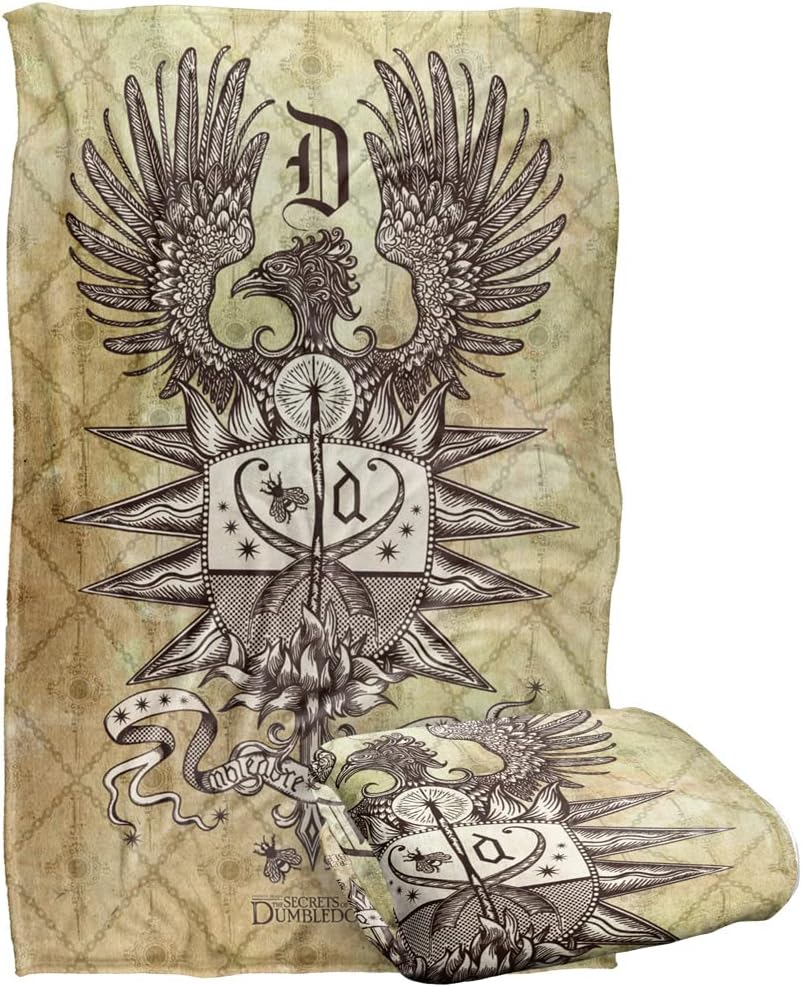 Fantastic Beasts The Secrets of Dumbledore Blanket, 50" x 60" Dumbledore Sigil Silky Touch Super Soft Throw Blanket