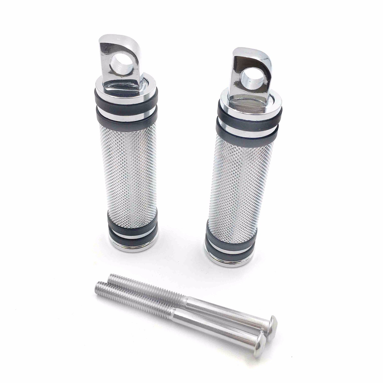 HTTMT Style 216-096- Chrome Motorcycle Footpeg Foot Pegs Footrest Compatible with 1984-2017 All Harley-Davidson (Fat Boy/Super Low/Seventy-Two)