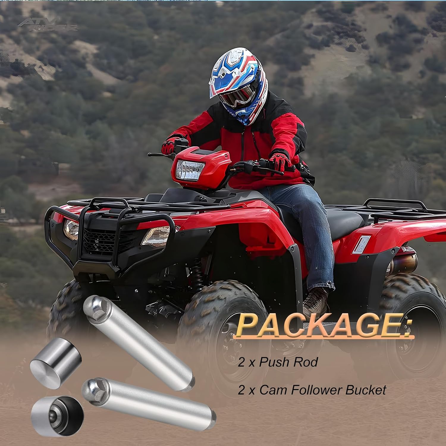 Camshaft Push Rods & Bucket for Honda Rubicon 500 TRX500 FA/FPA/FGA 2001-2014