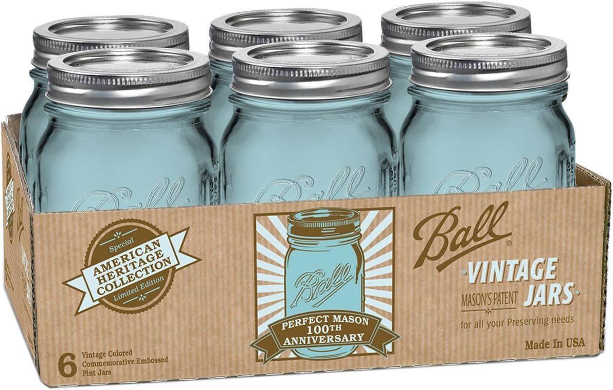 Jarden Home Brands 1440069000-DISC Heritage Collection Canning Jars, Limited Edition Vintage, Pint, 6-Pk. - Quantity 1