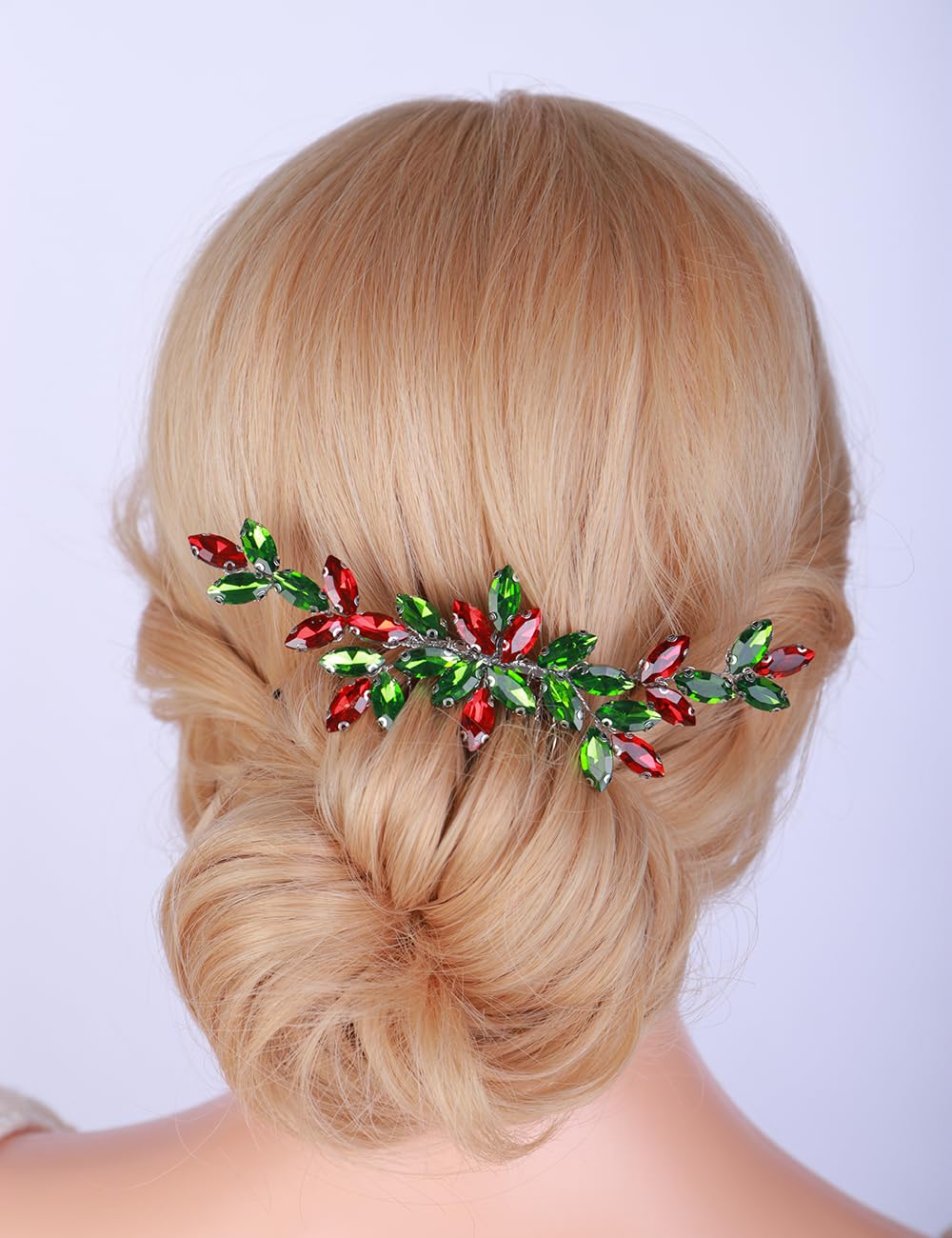 Amazon.com : Teyglen Crystal Bride Wedding Hair Comb Red and 