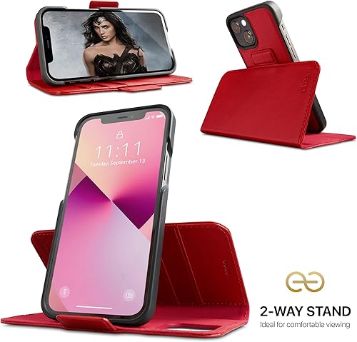 Miniatura 3 de Dreem Fibonacci - Funda tipo cartera compatible con iPhone 13, funda 2 en 1 a prueba de golpes y funda desmontable de piel vegana, compatible con