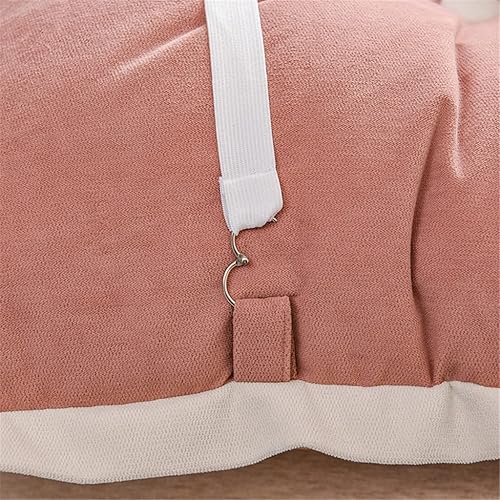 Miniatura 6 de Almohada de cabecera tamaño matrimonial con correas y cremallera de metal doble, almohada grande para sentarse para ver la televisión, juegos o