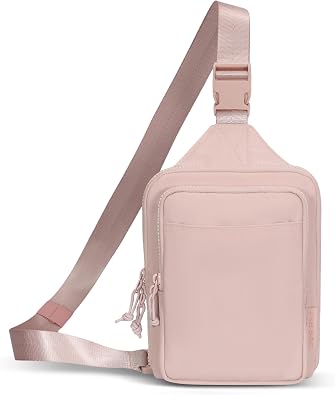 Hynes Eagle Nylon Sling Bag for Women Convertible Crossbody Chest Purse with Reversible Strap for Travel Hiking Work Commute