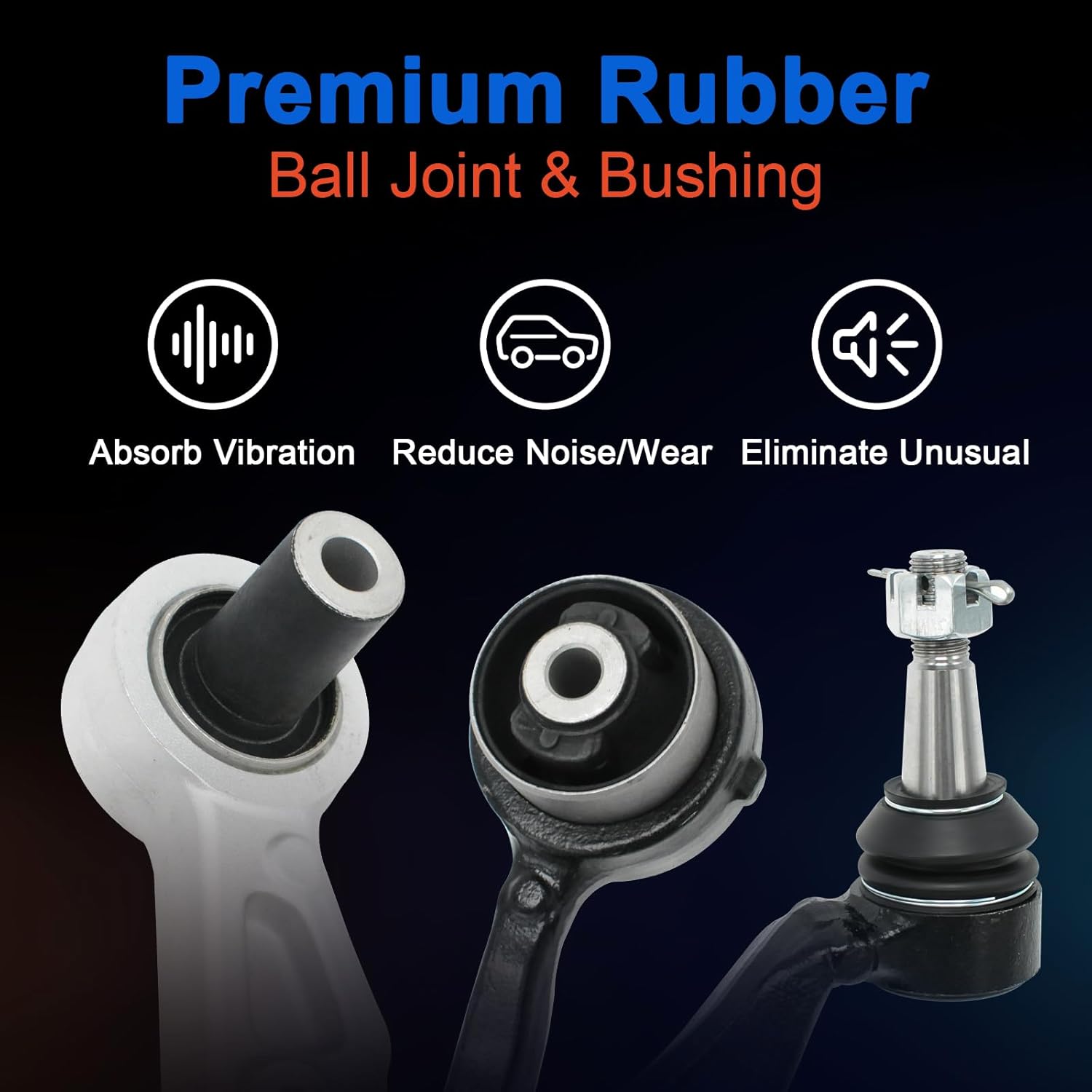 8pcs Suspension Kit,Front & Left & Right & Lower & Upper & Rearward & Forward Control Arm w/Ball Joint Fits For 2007-2012 Lexus LS460 RWD,K642208 K642988 K622207 K622209