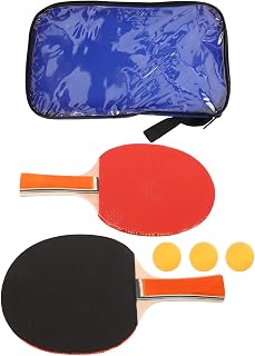 Table Tennis Racket Set, Wooden Rubber Training Kit
