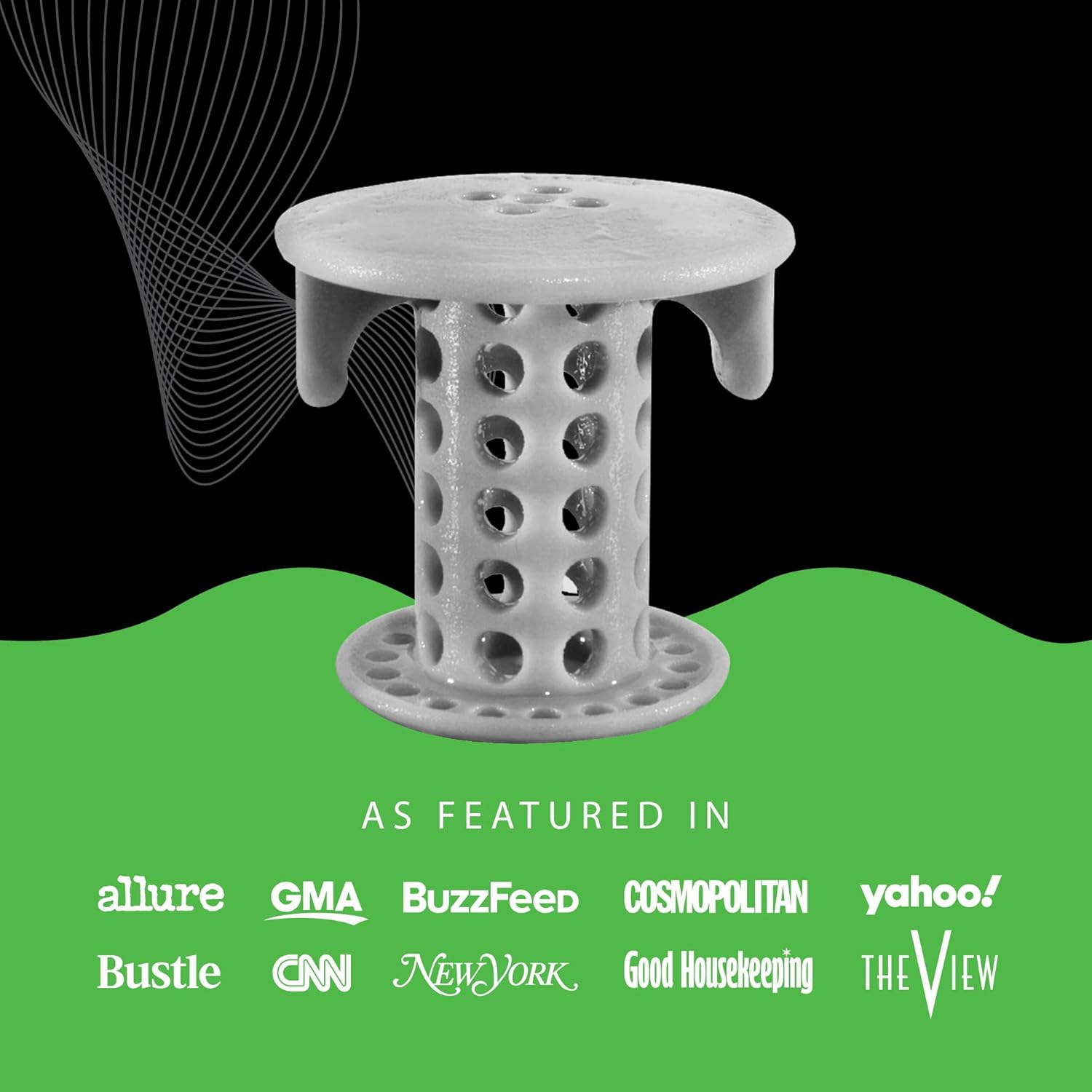 SinkShroom The Revolutionary Sink Drain Protector Hair Catcher/Strainer/Snare, Gray - Image 4