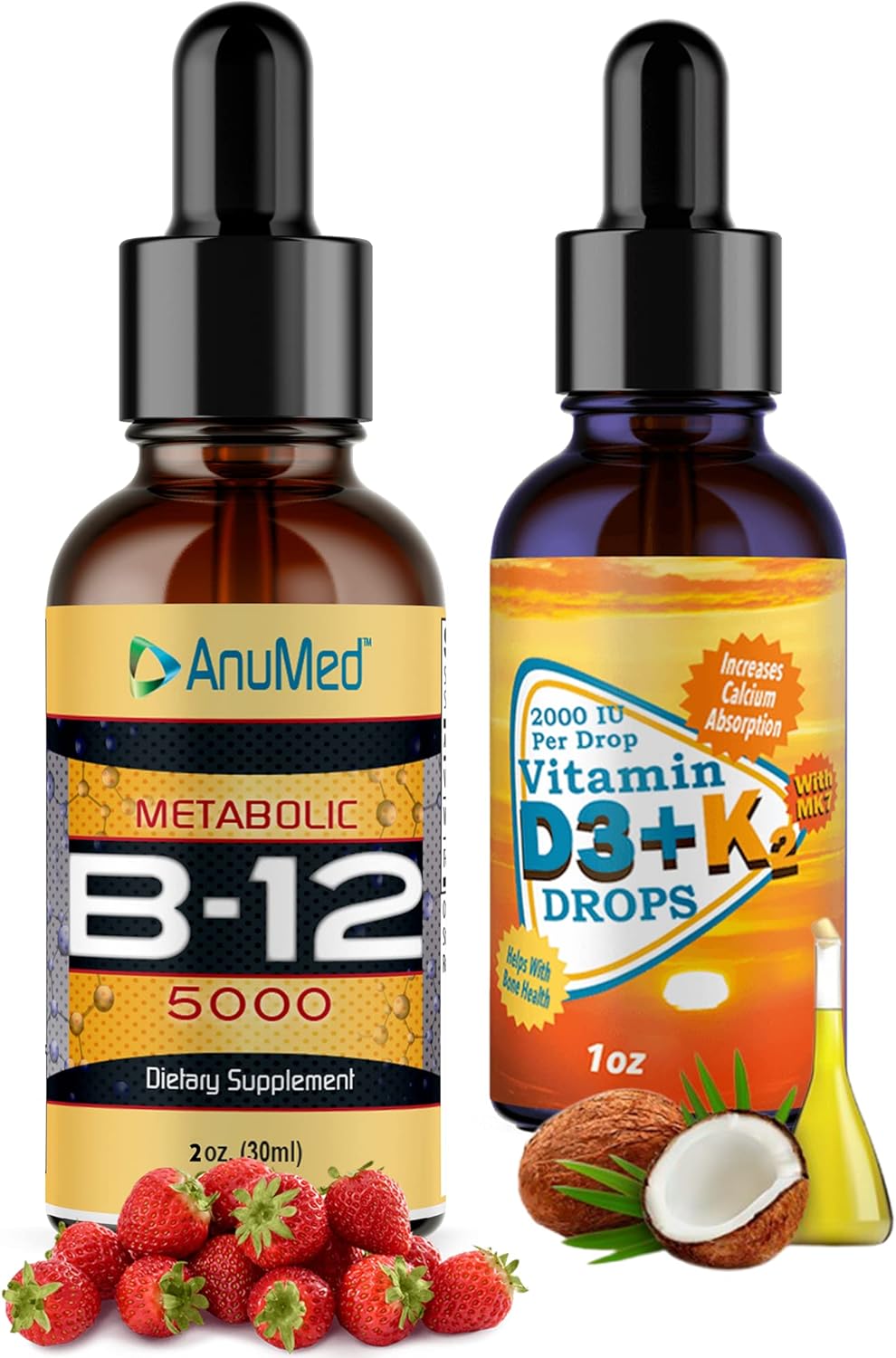 ANUMED Bundle Natural Vitamin B12 5000 mcg +