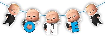 Bby Boss One Banner First Birthday Party Decoration for Boys and Girls Durable, Reusable, and Easy to Hang Banner Perfect Party Supplies for 1st Birthday Celebration