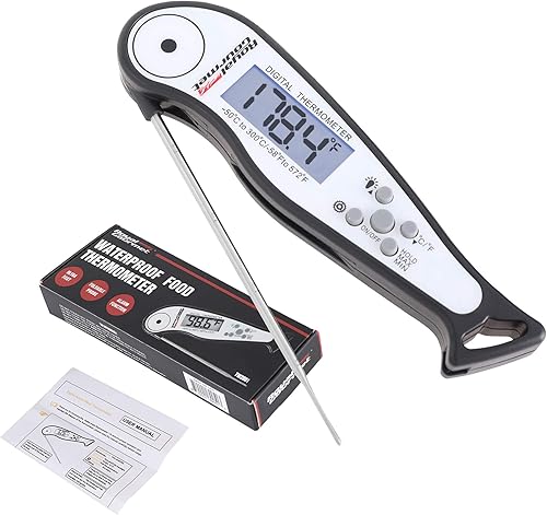 Royal Gourmet TW2001 - Termómetro para alimentos para carne, ultrarrápido, impermeable, digital, cocina, cocina, sonda plegable con alarma para