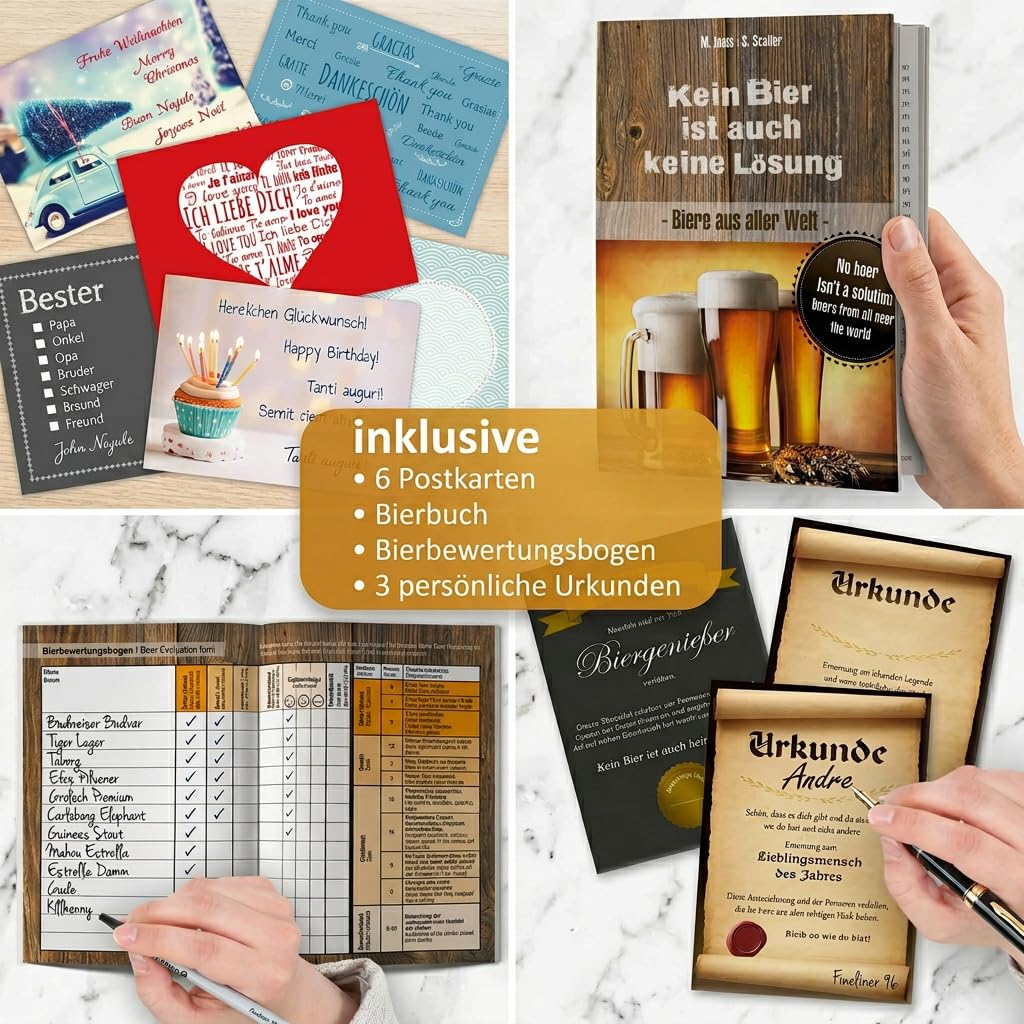 Geschenk für Männer "BIER AUS ALLER Welt" + Bier Geschenke Geburtstag