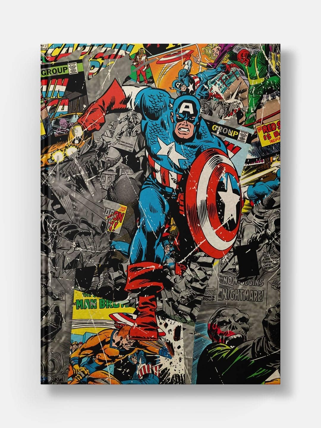 Macmerise Professional Series: A5 Marvel CaptainAmerica Official Licensed Notebook for Office Work | 100-Page Diary for Men and Women | Ideal for Office Use | Durable 180 GSM | Premium Notebook Diary | Business Journal, Executive Planner, Work Organizer, Office Stationery