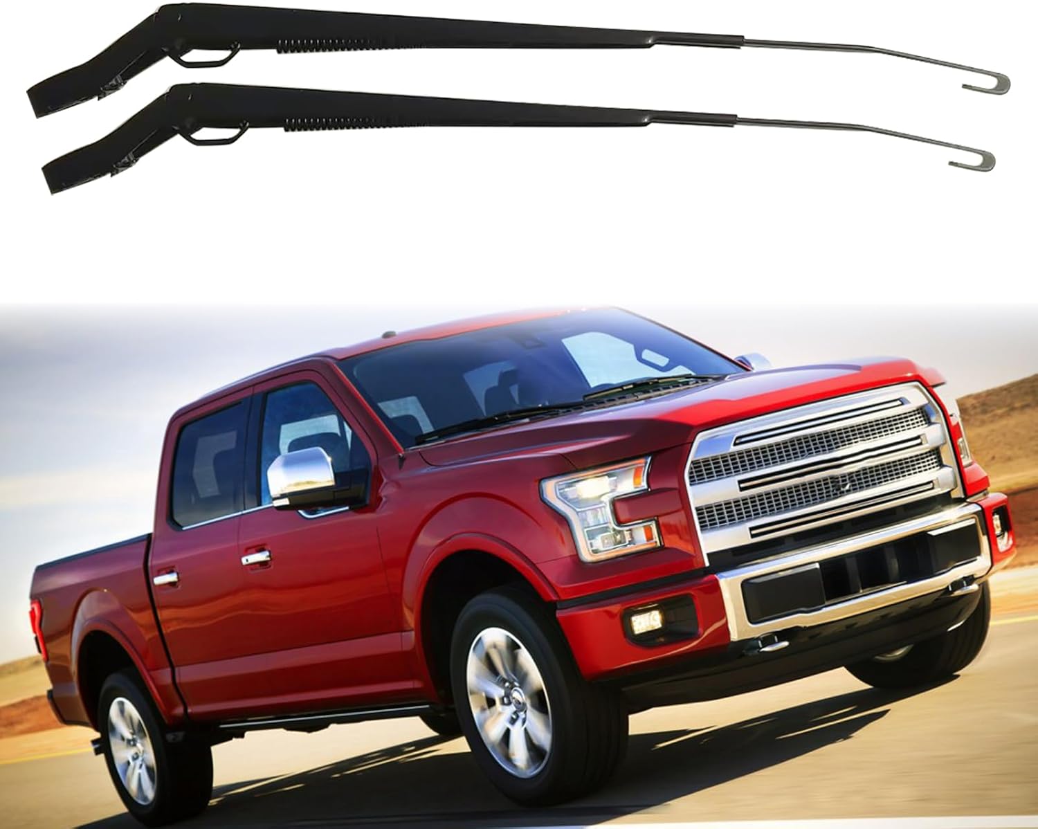 2PCS Front Windshield Wiper Arm Fit for Ford F150 2015-2021, Expedition 2018-2021, F250 F350 F450 F550 2017-2022, Lobo 2015-2021, Lincoln Navigator 2018-2021 Driver & Passenger Side