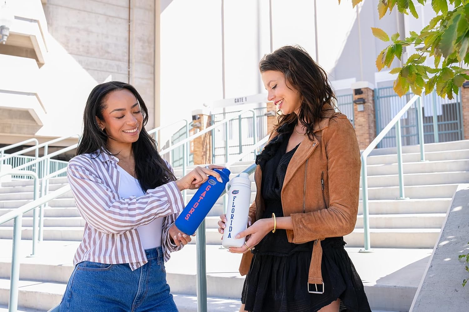 Florida Water Bottle - Blue Double Walled Stainless Steel 24 oz Keeps Drinks Cold or Hot - Image 7