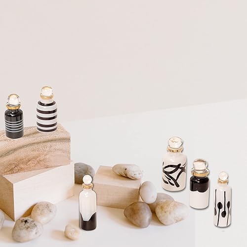 Miniatura 2 de CraftsOfEgypt Genie - Minibotellas vacías de vidrio soplado para perfume, aceites esenciales o poción  Juego de 10 frascos pequeños decorativos,