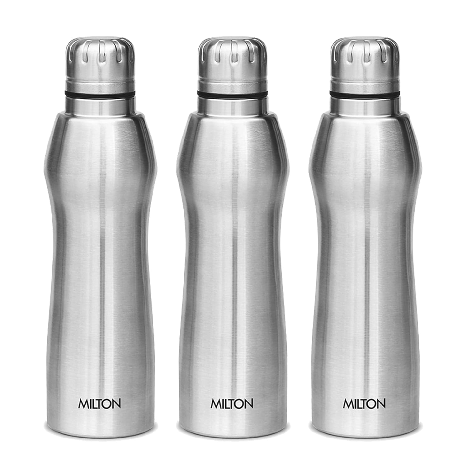 MILTON Elate 1000 Stainless Steel Water Bottle, Set of 3, 880 ml Each