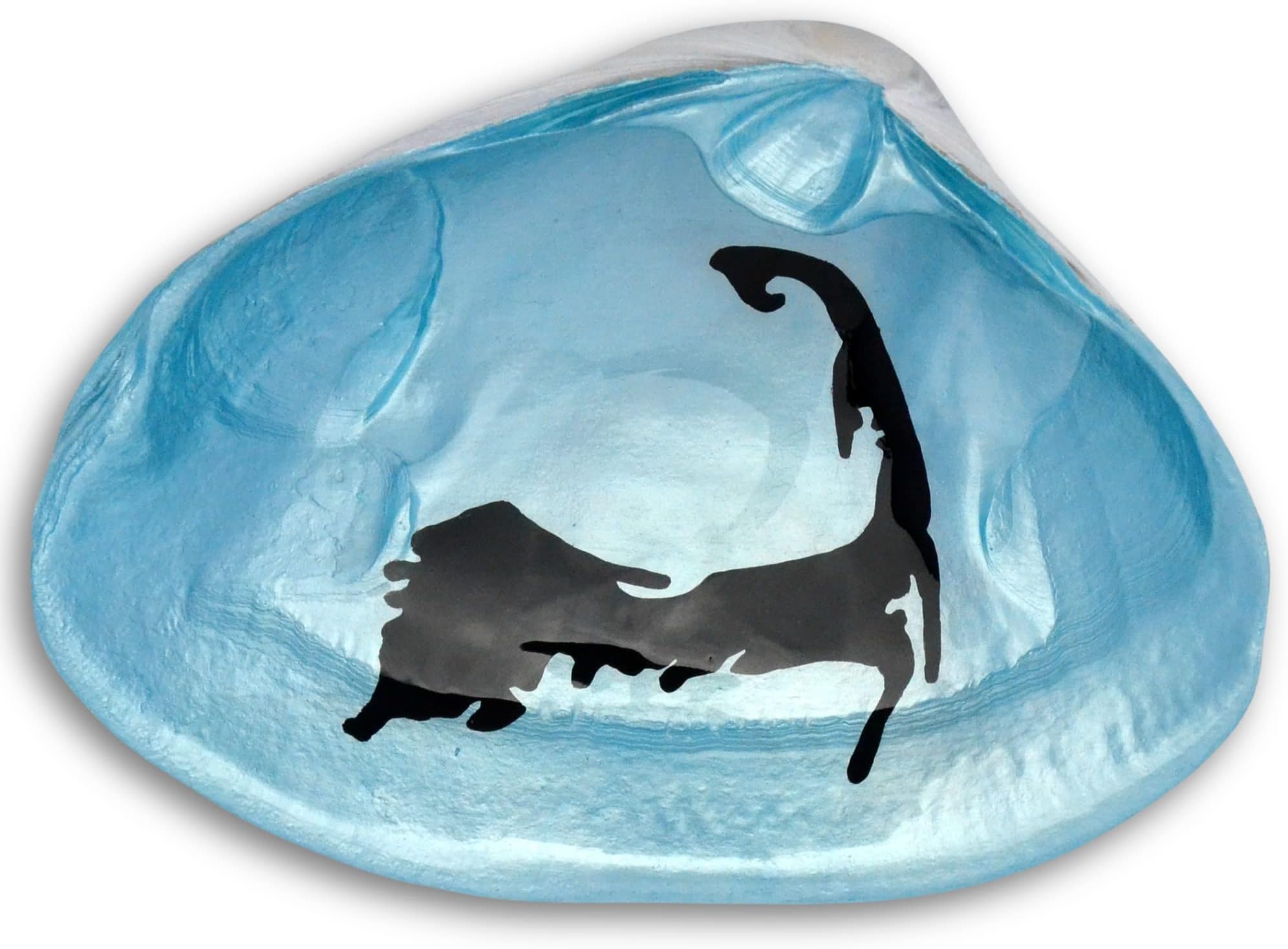 Cape Cod Shell Dish - Spoon Rest, Ring Holder, Jewelry Holders, Trinket Dishes, Catchall Bowl - Hand Painted Cape Cod Clam Shells With Resin Finish