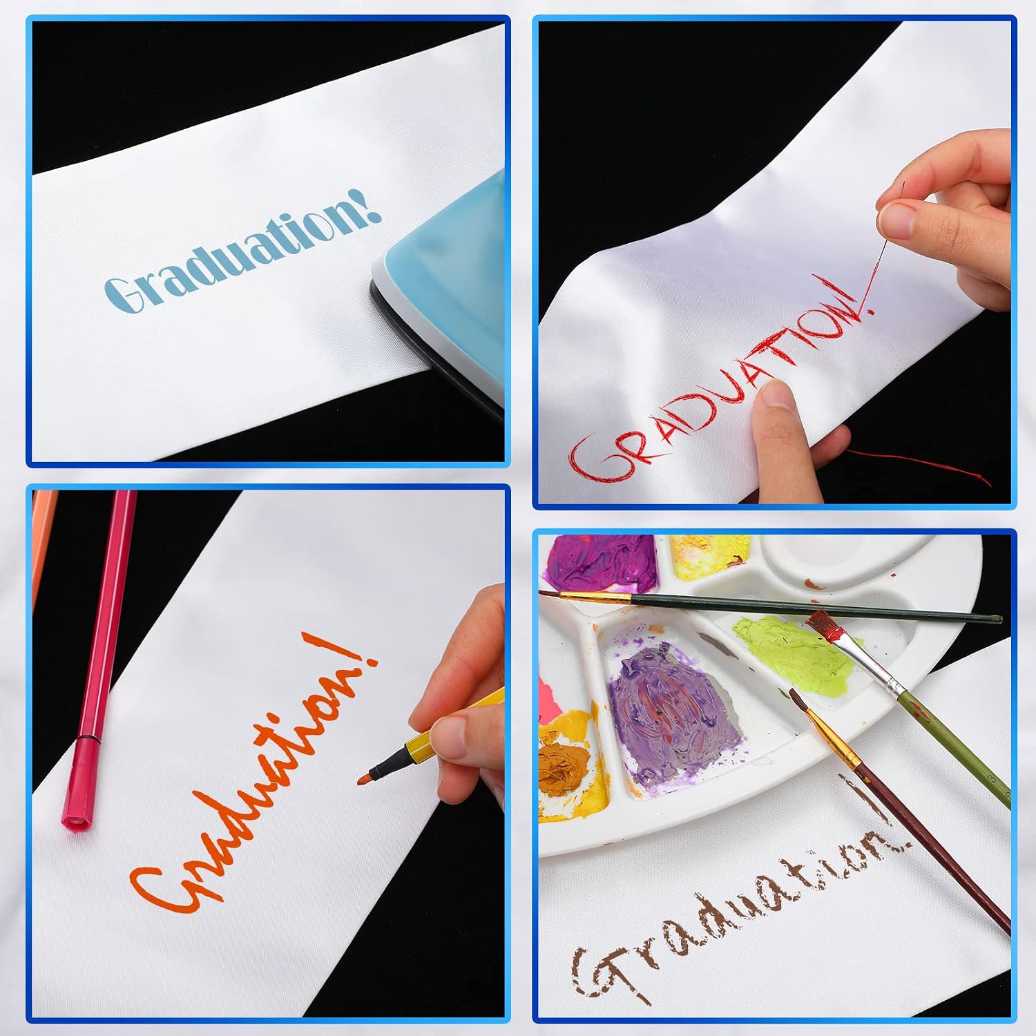 Haysandy 6 Pcs Graduation Stole Blanks Sublimation 70 Inch
