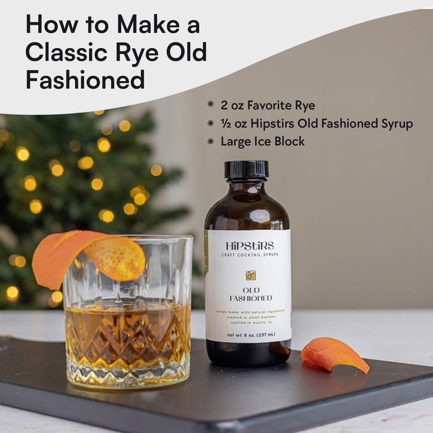 HipStirs Spring Cocktail Syrup Trio – Lavender Haze, Blackberry Mint & Old Fashioned (3 Pack, 8oz Bottles) | Craft Drink Mixers for Cocktails & Mocktails | Small Batch, Natural Ingredients