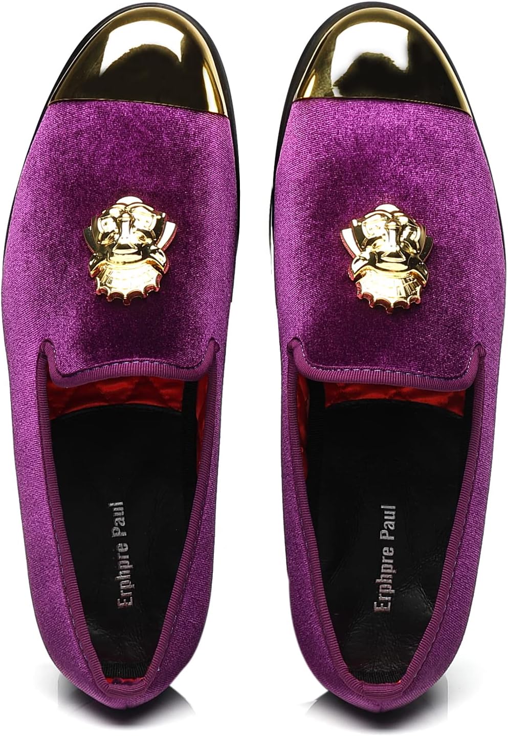 Men's Loafers Fashion Gold Buckle Wedding Party Shoes - Image 4