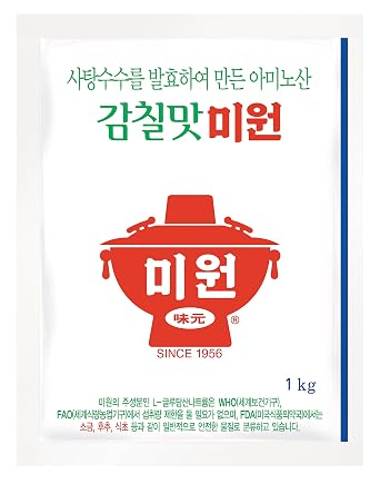 Chung Jung One Miwon MSG Seasoning Salt, [2.2 lbs] 1kg Monosodium Glutamate Flavor Enhancer | Less Sodium Umami Powder for Cooking, Soups, Stews, Marinades Dishes | Korean Umami MSG