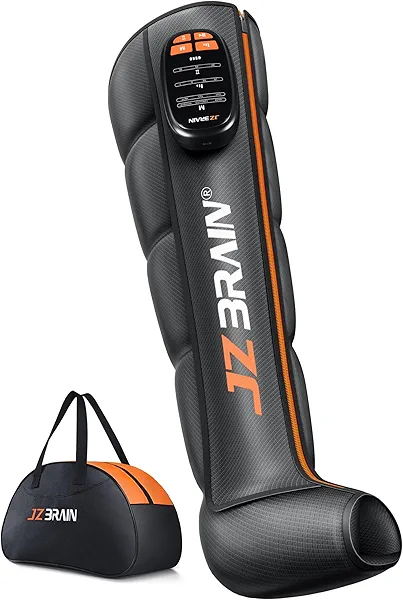 JZBRAIN Sequential Air Compression Leg Recovery System : Professional Rechargeable Full Leg Compression Boots for Post-Workout Muscle Relaxation - Recovery Device for Athletes Runners Gym Users