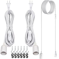 Vista 12 de JACKYLED Cable de Extensión para Linterna Colgante de 15 Pies UL 360W con Enchufe E26 E27 Botón de Encendido/Apagado para Iluminación Colgante