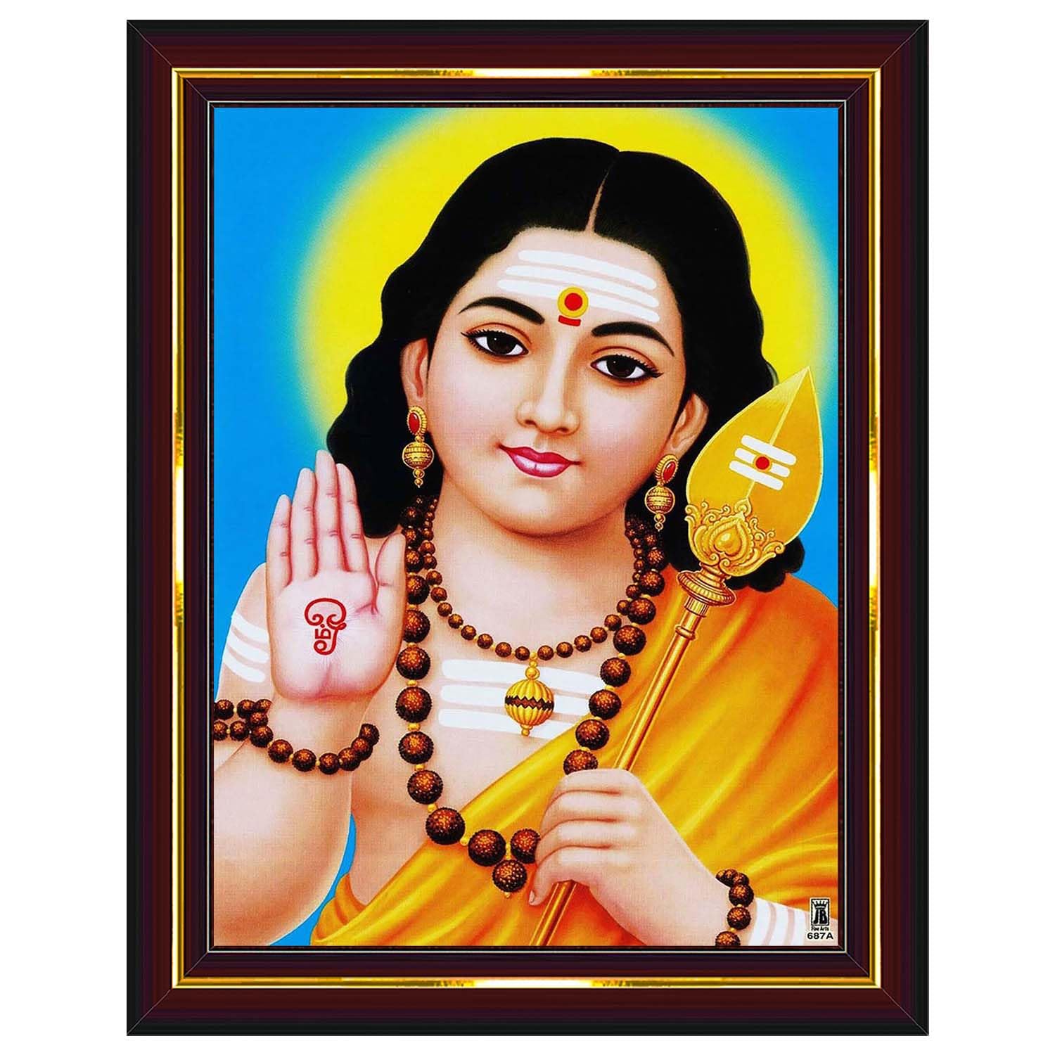 Pavan Photo Laminations Lord Murugan Subramanya Swamy Subrahmanya Wall Painting Framed Home Decor (Wood,Matte,Brown,Small Size,6 x 8 Inch) B35S-image-38