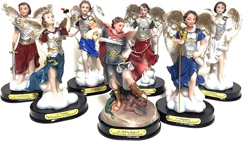 Miniatura 1 de Gigi's Classy Kids 7 Arcángeles Estatuas Religiosas 5 Pulgadas Siete Arcangeles Juego Completo Completo Figuras