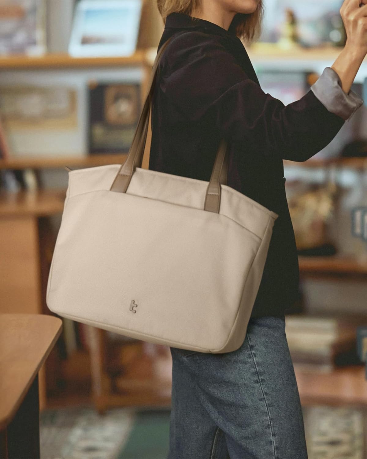 tomtoc Laptop Tote Bag for Women, 13-16 Inch Water-resistant Laptop Work Tote with Device Compartment, 10L-18L Shoulder Bag - Image 2