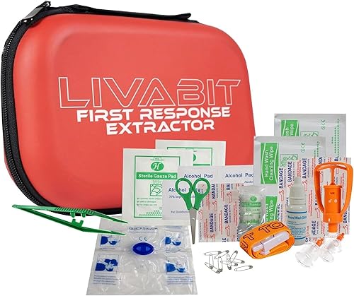 Kit de bomba de senderismo portátil First Response - Kit de herramientas de seguridad para veneno de RCP - Kit de mordida de serpiente, kit de